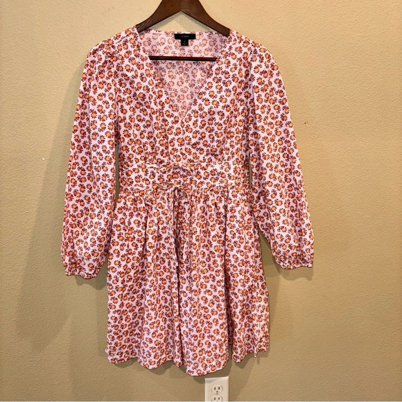 J Crew Cotton Poplin Mini Dress in peony paisley,4, Peasant Cottagecore Easter - Picture 3 of 12